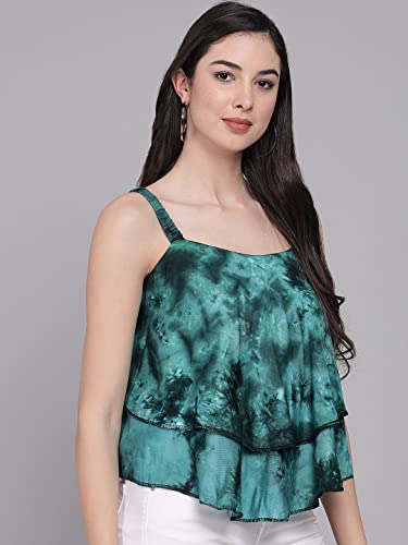 Image of FUNDAY FASHION Regular Fit Casual Sleeveless Dyed Women Top