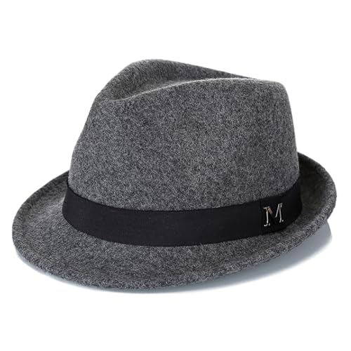 Image of FREEBIRD99 100% Wool Felt Panama Fedora Hat Short Brim Trilby Flat Hat for Men Women