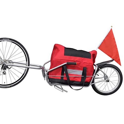 Inlife Bike Cargo Trailer,One-Wheel Bicycle Cart Wagon With Removeable Transportbox Heavy-Duty Steel Cargo Bike Trailer,Vehicle Sporting Accessory 88 Lbs Load Capacity #TOP1