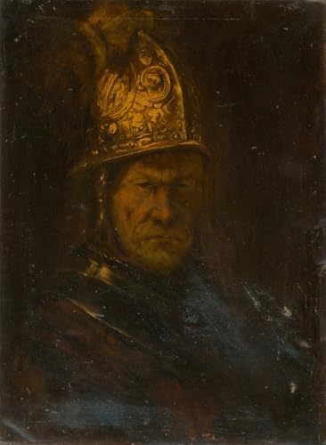Impression sur toile Rembrandt Homme au casque d'or | Peinture moderne salon 60x90cm