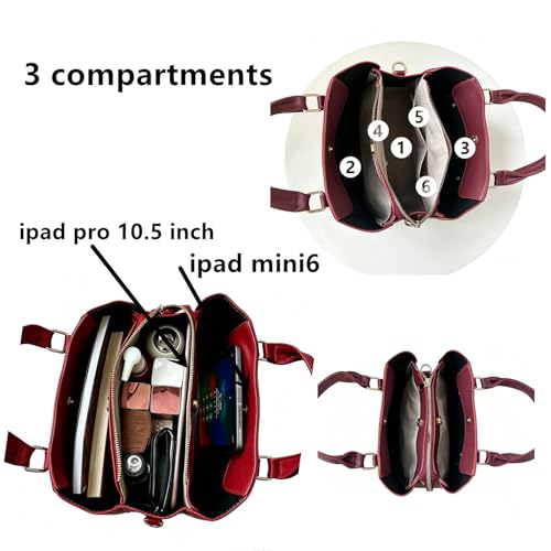 Image of Medium Satchel Handbag Shoulder Crossbody Purse Top handle Hobo bags for Women