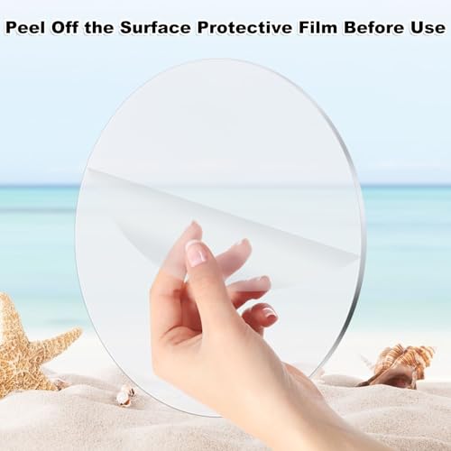 Image of CertBuy 4 Pieces 1 /4 inch Round Plexiglass Sheet 12 Inch Diameter Clear Acrylic Circle Round Cake Disk Round Acrylic Backdrop for Glass DIY Project Picture Frame Paintings Art Craft