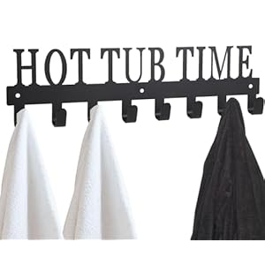 Wall Towel Rack for Hot Tub Accessories, Pool Bathroom Towel Holder, Robe Storage Rack, Outdoor Hot Tub Accessories for Towels, Robes, Coat, Swimsuit