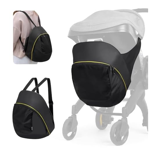 Upperkids Storage Bag Compatible with Doona Infant Car Seat Stroller, Stroller Accessories, Large Capacity Diaper Bag, Easy Access Zipper Design, Wearable Backpack, Stroller Organizer Bag, All Day Bag
