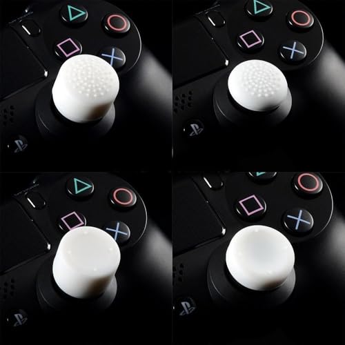 Image of Pack of 8 pcs Analog Controller Gamepad Raised Antislip Thumb Stick Grips Thumbsticks Joystick Cap Cover for PS5, PS4, PS3, Switch Pro, Xbox one, Xbox 360, Wii U, PS2 Controller (White)