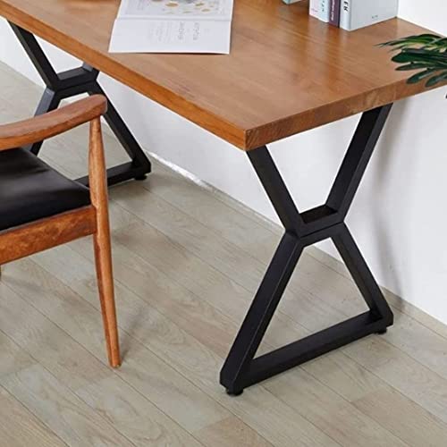 Image of Heavy Duty Metal Legs for Projects-Adjustable Height Black (X- Shape) Pack of 2