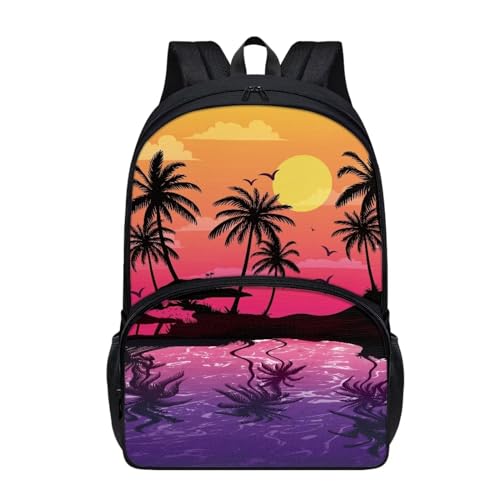 Back Pack for School Sunset Scenery Backpacks for Boys Teens Girls Backpack 17 Inch Kids Elementary Middle High School Bag College Travel Back Pack Large Bookbags for Teens Girls