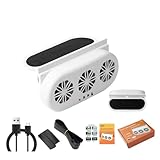 KFZQLRYMX Car Electric Fan Car Window Exhaust Fan Air Circulation Cooler Car Inside Powered Solar Energy Car Cooling Saving Fan Radiator Fan Summer K9Q1 Reduce Temperature(A)