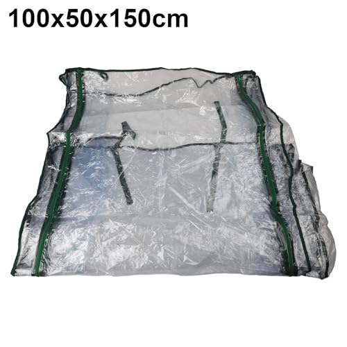 Invernadero de tomate con puerta enrollable, mini cubierta de invernadero con puerta enrollable de PVC para patio, crecimiento de plantas de jardín (sin estantes) (100 x 50 x 150 cm)