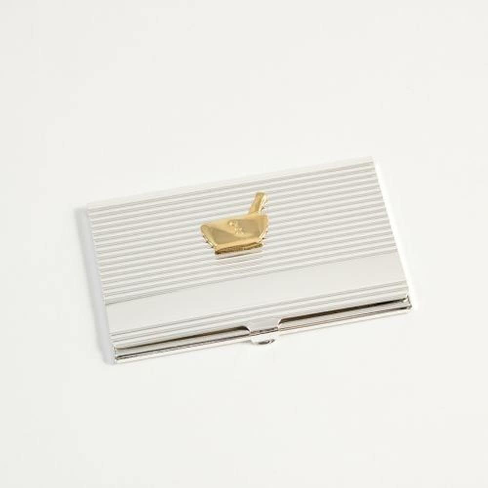 Pharmacy Business Buss. Card Case Silver Plated, D261P