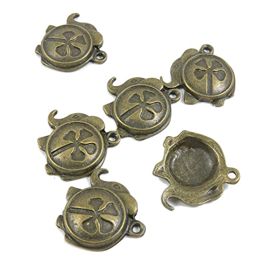 Price per 220 Pieces Antique Bronze Plated Jewelry Making Charms Findings Crafting Suppliers 360435 Blessed Elephant