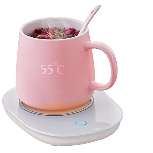 YEVIOR Coffee Cup Warmer for Desk with Touch Screen 3 Temperature Control Mug Warmer for Office Home Use,Cup Warmer Plate for Coffee, Milk, Tea, Water(White)