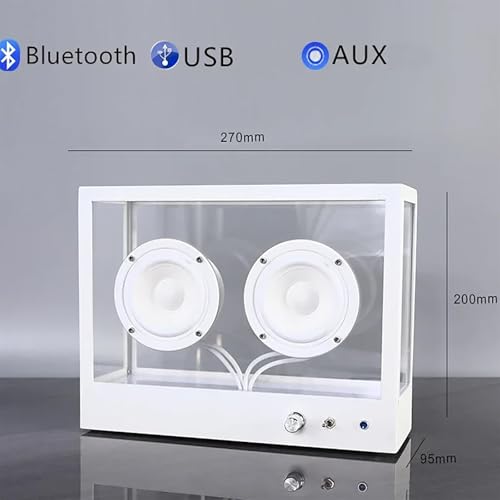 Portable Bluetooth Speaker with Transparent Cassette Subwoofer, HD