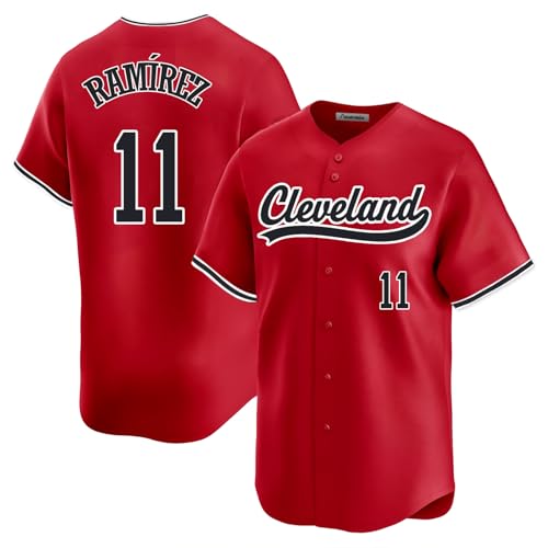 José RamíRez Jersey Cleveland Red Mens Baseball Stitched