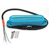 alnico blue dog 12 Longitud del cable: 300 mm Mini Humbucker ST Alnico II, tamaño de bobina simple, pastilla de doble riel, salida de 9K, 4 conductores, división de bobina, pastilla Alnico 2, multicolor(Sky Blue)