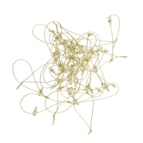 Housoutil Hanging Head Crafts 100pcs Gold Ornaments Gold Hanger Plastic Balls End Caps DIY Hanging Craft Caps Pendant DIY Props for Home Decor