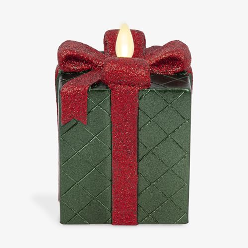 Vela en caja de regalo Luminara verde, el obsequio perfecto de vela led con llama móvil