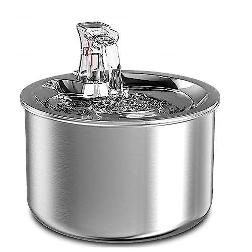 Fuente de agua para gato acero inoxidable miniatura 1