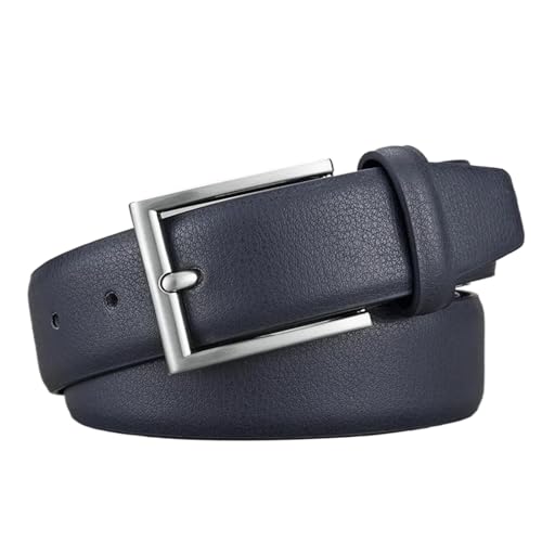 Belts for Men 2pcs Men's Belt Casual Strap Male Jeans Trouser Belts Pu Leather Pin Buckle Waist Belt(105CM)