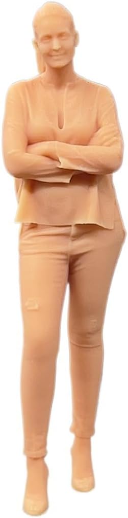 1/24 Figure Casual Beauty Sitting Woman Model Miniature Scene GK Need to Be Colored by Yourself-No3