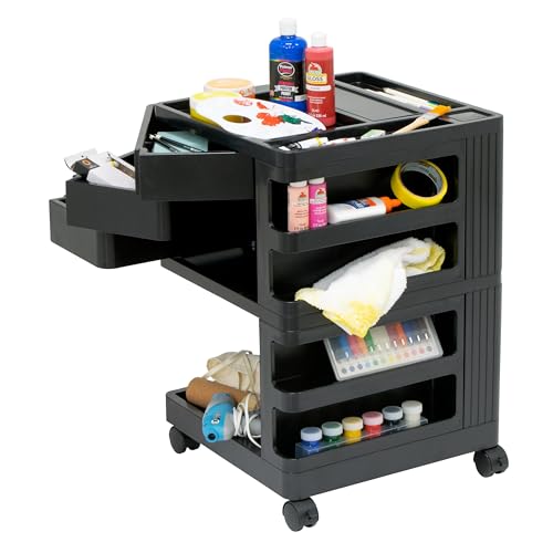 SD STUDIO DESIGNS Kubx Pro Mobile Rotating 4-Sided Storage Organizer with Multiple Compartments