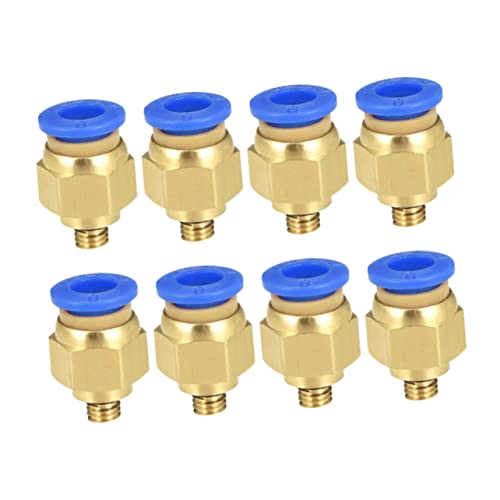 8pcs Pneumatic Quick Connector for 3d Printer Nickel Plated Brass