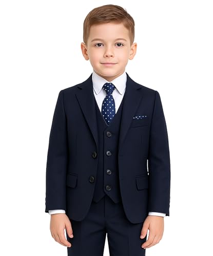 Costume de cérémonie garçon 6 pièces haut de gamme pour dîner de gala et mariage