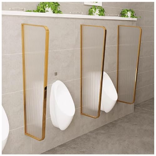 Separador de orinal de vidrio templado de pared para baños públicos 2