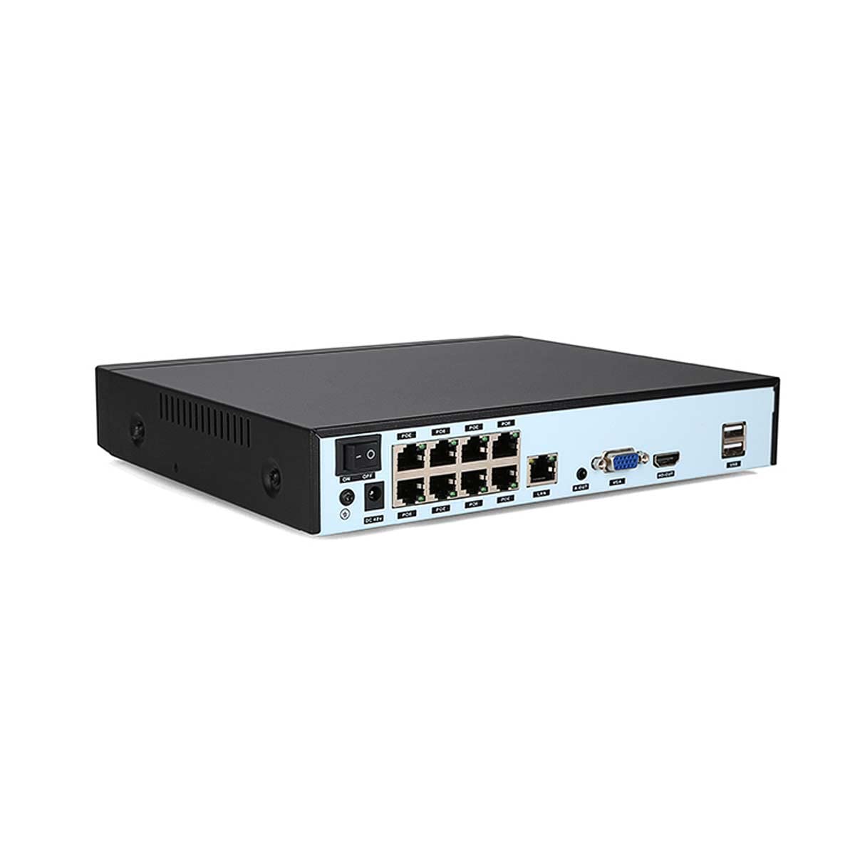 Foscam FN9108HE Netzwerk-Videorekorder Schwarz 8-Kanal, 5MP, PoE, HDMI+VGA