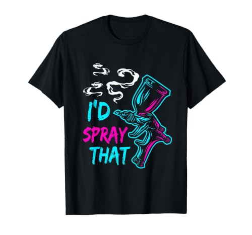 I'd Spray that car Paint Sprayer auto Body Painter T-Shirt, Men, Black, 3X-Large