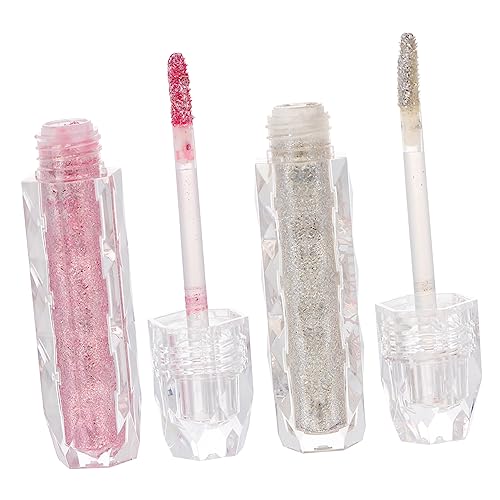 Beaupretty 2 Piezas sombra bálsamo líquido relleno paleta más regordete brillo de labios maquillaje makeup cosmeticos maquilhagem nezeni cosmetics eyeshadow encanto glow el plastico Silver