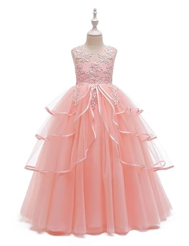Flower Girl Dresses For Wedding Tulle Pageant Dress Appliques Kids Formal Party Dresses Princess Flower Girl Dress Champagne 2 #TOP4