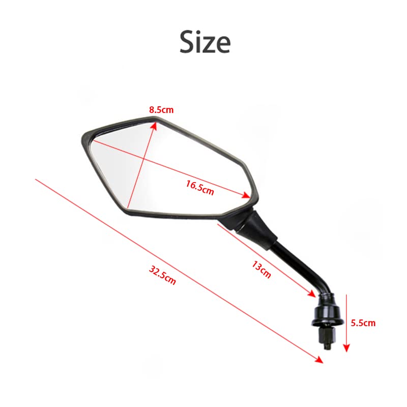 Rétroviseur moto 10mm stable contre les vibrations et angles morts - 8