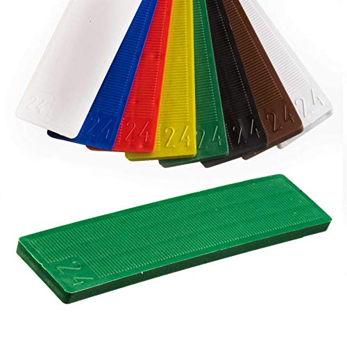 Flat Plastic Blue Window Spacers | 2x24x100mm | Glass Window Glazing Flat Packers (1000 PCS)