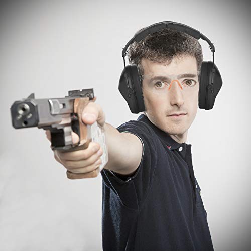 Gun Range Shooting Ear Protection Earmuffs For Shooting Ear & Eye Protection Safety Glasses Hearing Protective Combo （Black）… #TOP6