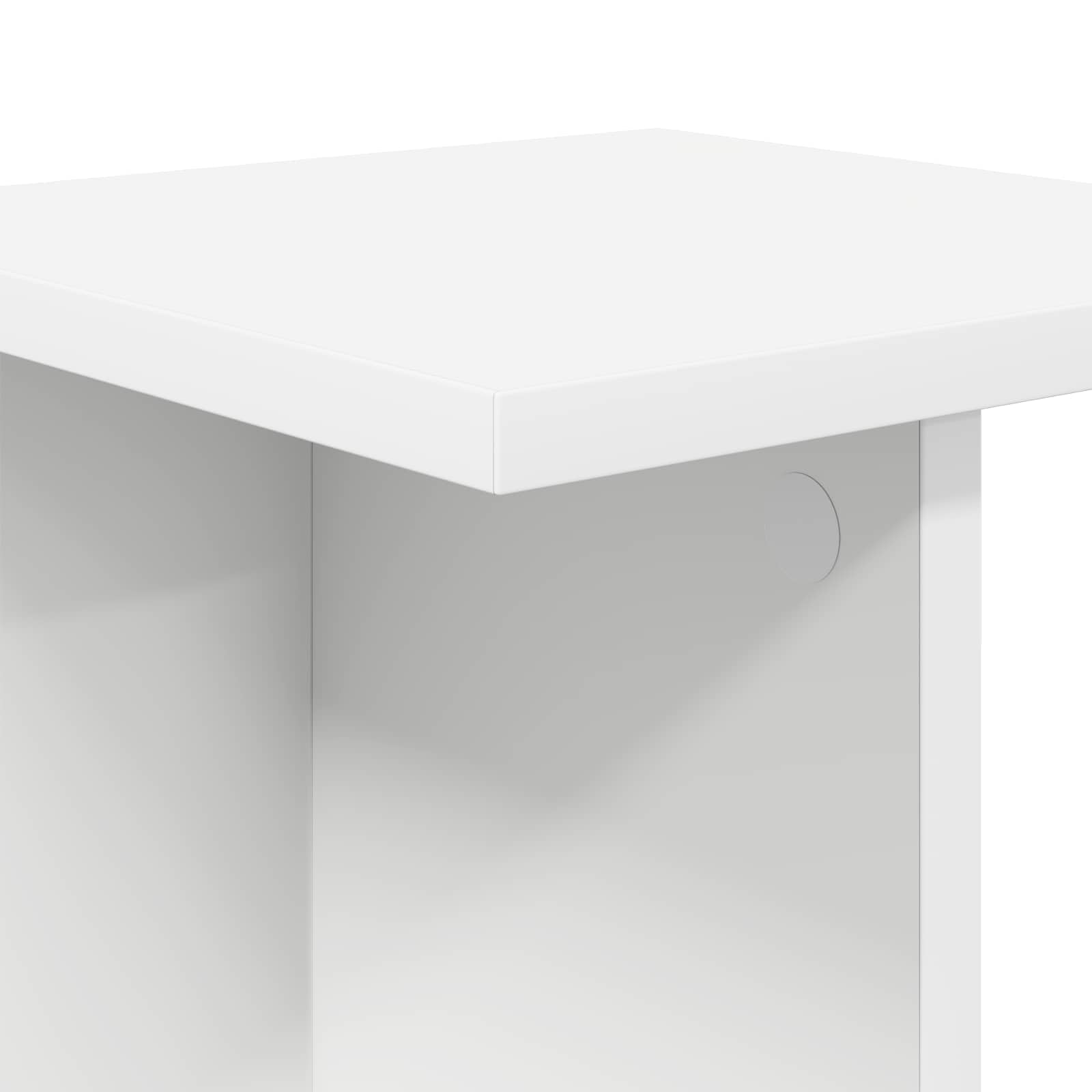 Stojak na rośliny, biały, 25 x 25,5 x 100,5 cm, materiał drewnopochodny | Wiele poziomów, nowoczesny design, do salonu, wymagany montaż