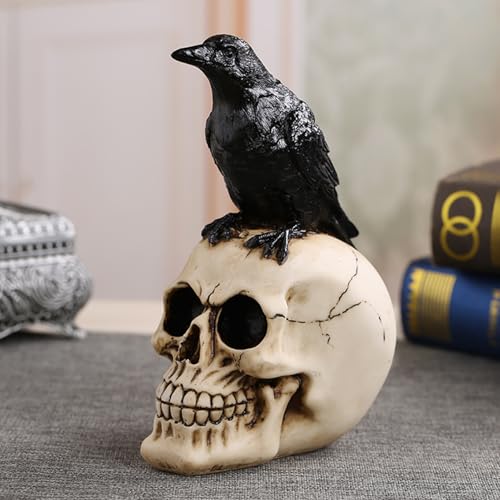 Oiseau gothique sur squelette pour briser la monotonie d'un bureau classique - 3