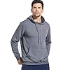 JustSun Mens Hoodies Pullover Men's Sweatshirts Casual Classic Hoody Long Sleeve Jacquard Hooded Jumpers with Kangaroo Pocket Grey S #1