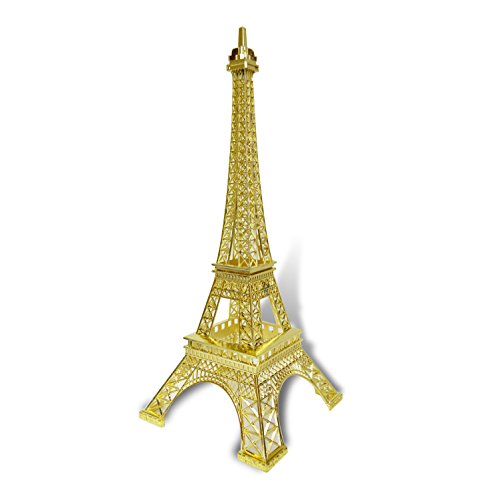 Allgala 24" Eiffel Tower Statue Decor Alloy Metal, Gold #TOP1