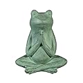 Evergreen Garden 11" Praying Frog Resin Animal Statues, Indoor/Outdoor Garden Animal Figurines for Garden Decor Yard Art for Lawn Backyard Wedding Home Decoration, Housewarming Gift