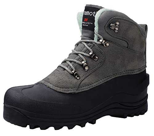 Image of riemot Men's Women's Winter Boots Waterproof Insulated Snow Shoes for Outdoor Walking Warm Lightweight Anti-Slip Ankle Boots