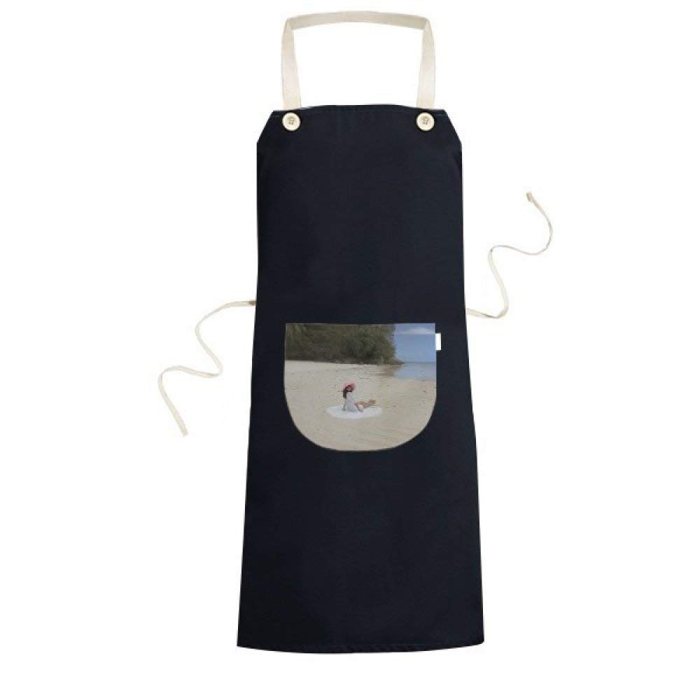 Tablier de cuisine réglable noir au design épuré Ellie Yao Beautiflu