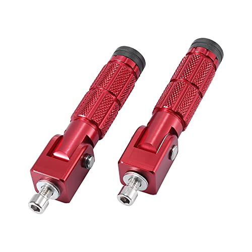 Repose-pieds moto repliables 8mm A ABSOPRO commandes reculées aluminium rouge