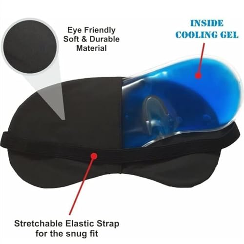 Image of Jenna Cute Fur Gel Sleeping Eye Shade Mask Cover for Insomnia, Meditation, Puffy Eyes and Dark Circles Bunny Green
