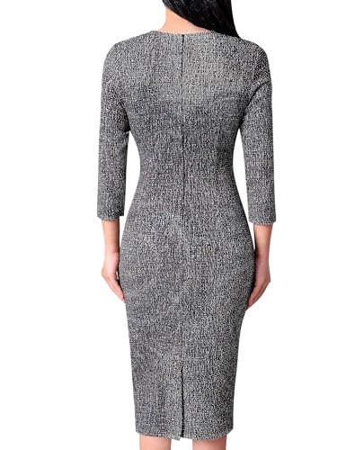 Image of VFSHOW Womens Vintage Square Neck Work Office Business Dress Elegant Casual Cocktail Party Church Bodycon Pencil Sheath Dress