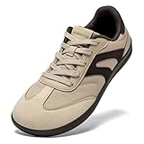 HOBIBEAR Barefoot Shoes Zero Drop Wide Fashion Sneakers for Women Men(Light Brown, Women 10/Men 9)