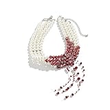 Halloween Necklace Dripping Blood Fake Pearls Halloween Party Choker Necklace Vampire Party Costume