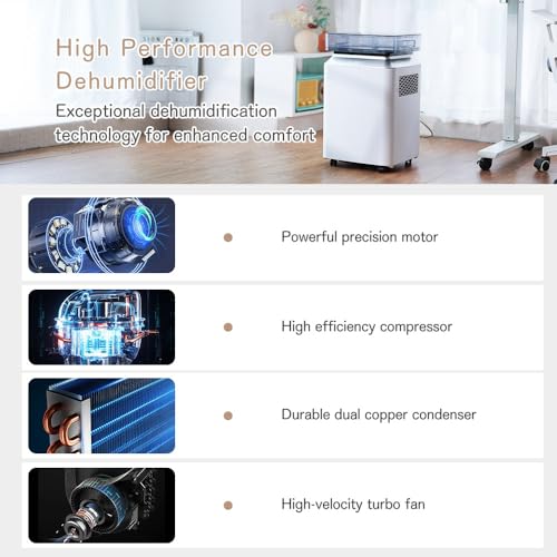 Kalopsia 50L Day Commercial Compressor Dehumidifier with Pump and Drain Hose - Image 5