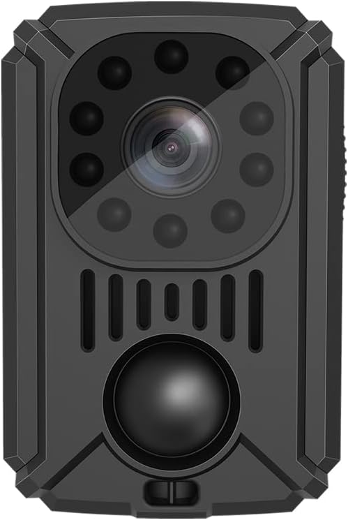 Andoer 1080P HD Body Mounted Camera Portable Video Recorder Hidden Camera with Auto Night Vision Large Battery Capacity 120°Wide Angle with Back Clip Bracket Base