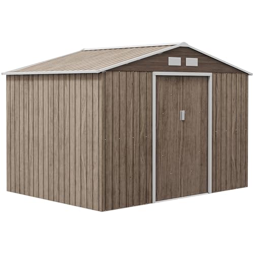 Outsunny Abri de jardin en acier galvanisé XXL 5,4 m²...